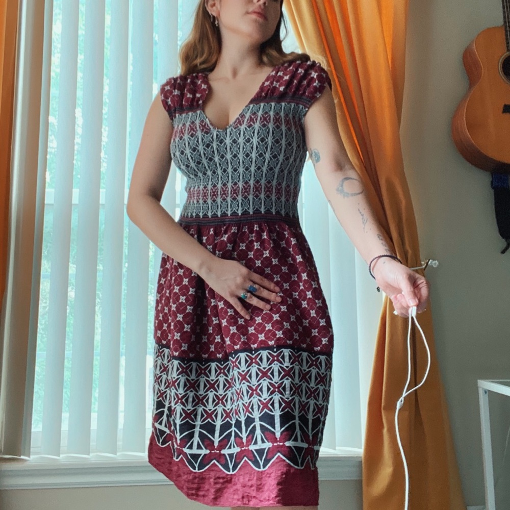 Smocked Sleeveless Dress